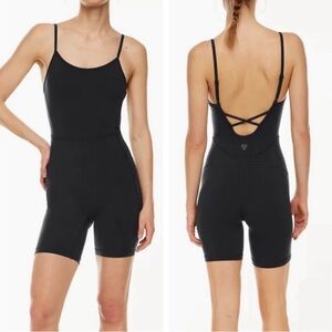 Aritzia Black Low Back Romper